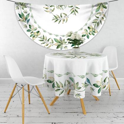 Imagem de Toalha De Mesa Redonda Impermeável De 63 Polegadas Com Estampa De Girassol Multiuso Para Mesa De