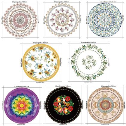 Imagem de Toalha De Mesa Redonda Impermeável De 63 Polegadas Com Estampa De Girassol Multiuso Para Mesa De