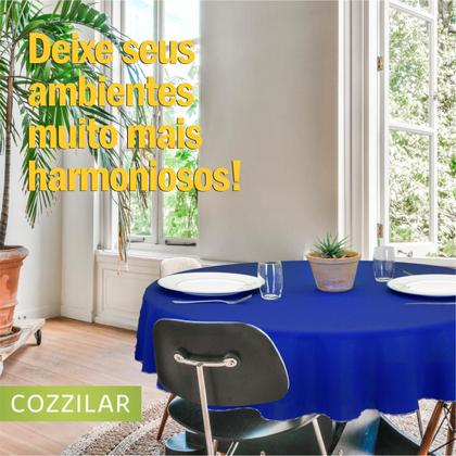 Imagem de Toalha De Mesa Redonda Oxford 1,40m X 1,40m 4 Lugares Liso Linda E Prática Cozzilar