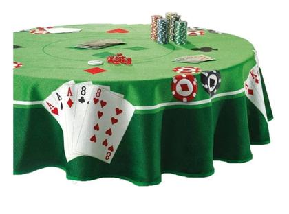Imagem de Toalha De Mesa Redonda P/ Jogos Cartas Poker Truco Baralho