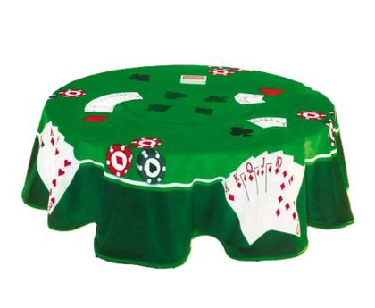 Imagem de Toalha De Mesa Redonda P/ Jogos Cartas Poker Truco Baralho
