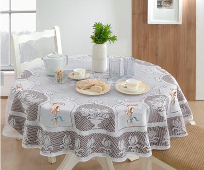 Imagem de Toalha de Mesa Redonda Rendada 1,60ØM Estampada