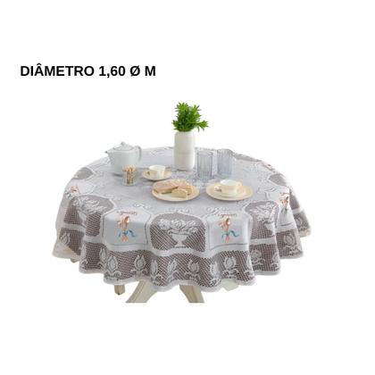Imagem de Toalha de Mesa Redonda Rendada 1,60ØM Estampada