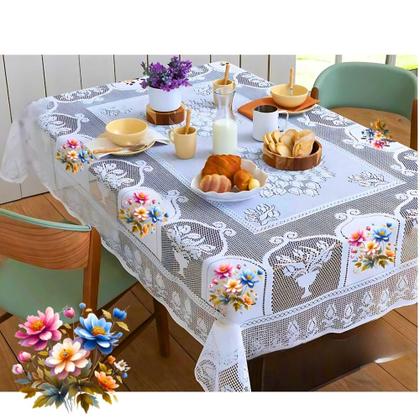 Imagem de Toalha de Mesa Renda 6 Lugares Escolha Sua Estampa !!
