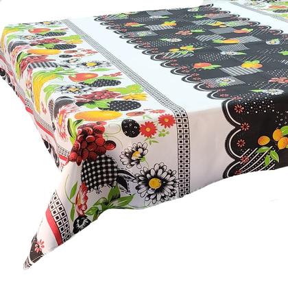 Imagem de toalha de mesa retangular 06 lugares tecido estampado (fazendinha)