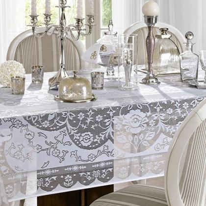 Imagem de Toalha de Mesa Retangular 10 Lugares 1,55 x 3,00 m Renda Dinner Lepper