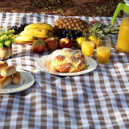 Imagem de Toalha de Mesa Retangular 10 Lugares Em Oxford Xadrez 3,00m X 1,45 Picnic Piquenique Várias Cores