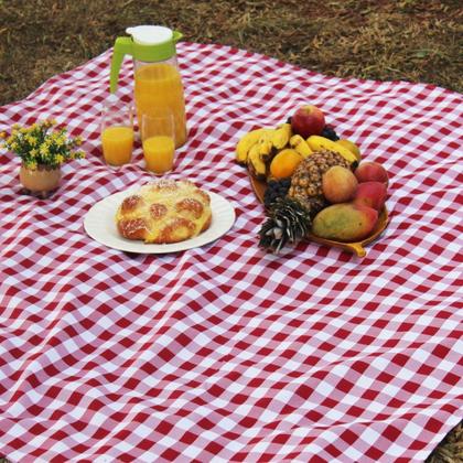 Imagem de Toalha de Mesa Retangular 10 Lugares Em Oxford Xadrez 3,00m X 1,45 Picnic Piquenique Várias Cores