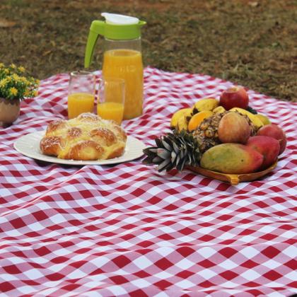 Imagem de Toalha de Mesa Retangular 10 Lugares Em Oxford Xadrez 3,00m X 1,45 Picnic Piquenique Várias Cores