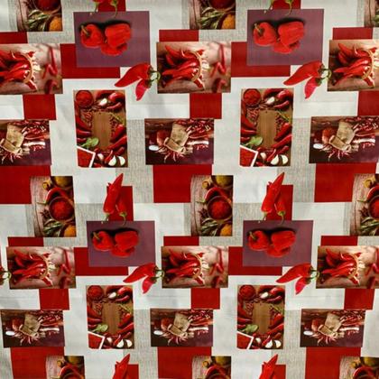 Imagem de Toalha de mesa retangular 10 lugares plástica térmica estampada