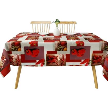 Imagem de Toalha de mesa retangular 10 lugares plástica térmica estampada