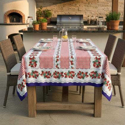 Imagem de Toalha de mesa retangular 10 lugares plástica térmica estampada