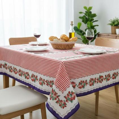 Imagem de Toalha de mesa retangular 10 lugares plástica térmica estampada