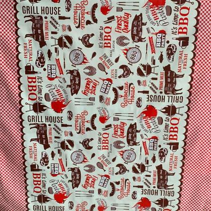 Imagem de Toalha de mesa retangular 10 lugares plástica térmica estampada