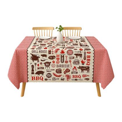 Imagem de Toalha de mesa retangular 10 lugares plástica térmica estampada