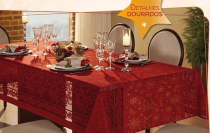 Imagem de Toalha de Mesa Retangular 10 Lugares Renda Natal Lepper