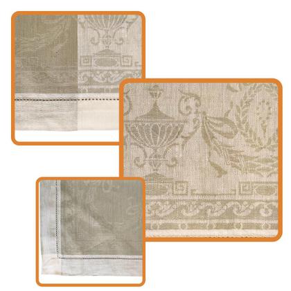 Imagem de Toalha De Mesa Retangular 170x250cm Branca Linho Ponto Ajour Saldão