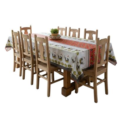 Imagem de Toalha de mesa retangular 4 6 8 10 lugares plástica térmica estampada