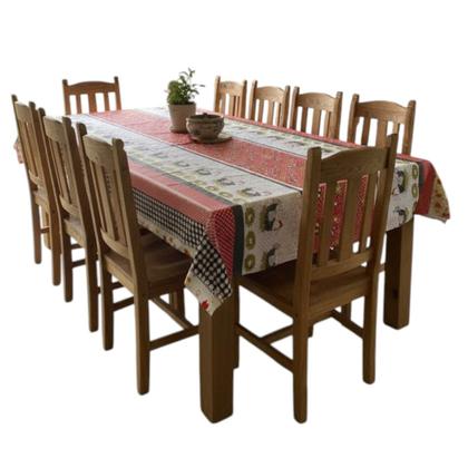 Imagem de Toalha de mesa retangular 4 6 8 10 lugares plástica térmica estampada