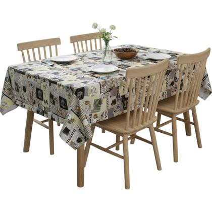 Imagem de Toalha de mesa retangular 4 6 8 10 lugares plástica térmica estampada