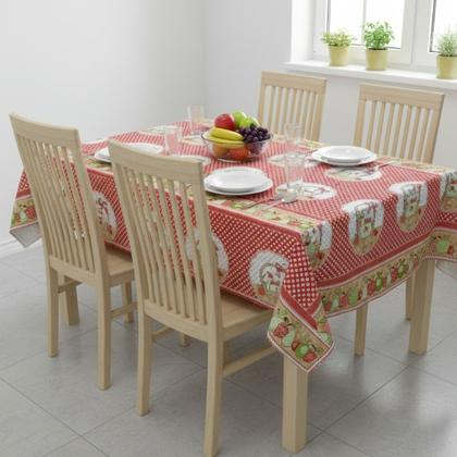 Imagem de Toalha de mesa retangular 4 6 8 10 lugares plástica térmica estampada