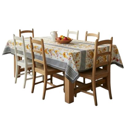 Imagem de Toalha de mesa retangular 4 6 8 10 lugares plástica térmica estampada