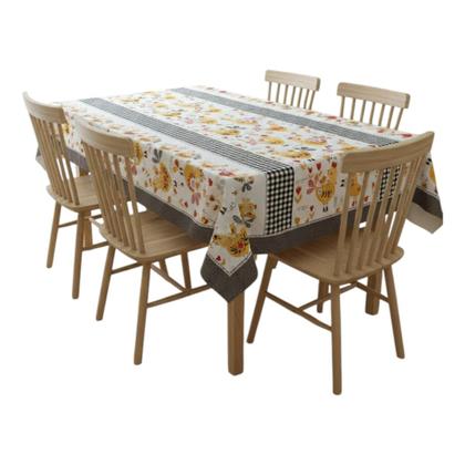 Imagem de Toalha de mesa retangular 4 6 8 10 lugares plástica térmica estampada