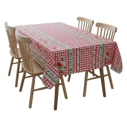 Imagem de Toalha de mesa retangular 4 6 8 10 lugares plástica térmica estampada