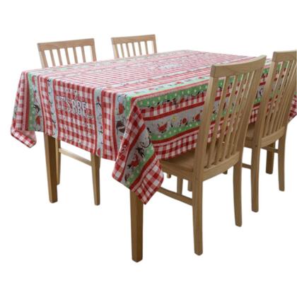 Imagem de Toalha de mesa retangular 4 6 8 10 lugares plástica térmica estampada