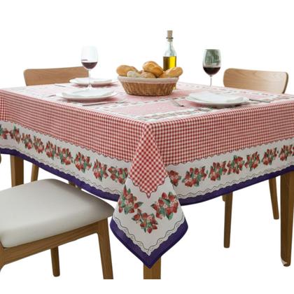 Imagem de Toalha de mesa retangular 4 6 8 10 lugares plástica térmica estampada