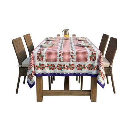 Imagem de Toalha de mesa retangular 4 6 8 10 lugares plástica térmica estampada