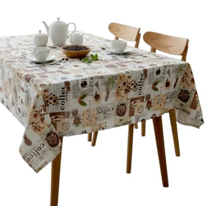 Imagem de Toalha de mesa retangular 4 6 8 10 lugares plástica térmica estampada