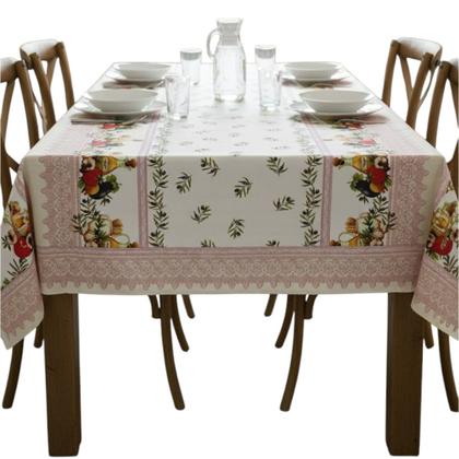 Imagem de Toalha de mesa retangular 4 6 8 10 lugares plástica térmica estampada