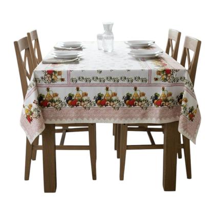 Imagem de Toalha de mesa retangular 4 6 8 10 lugares plástica térmica estampada