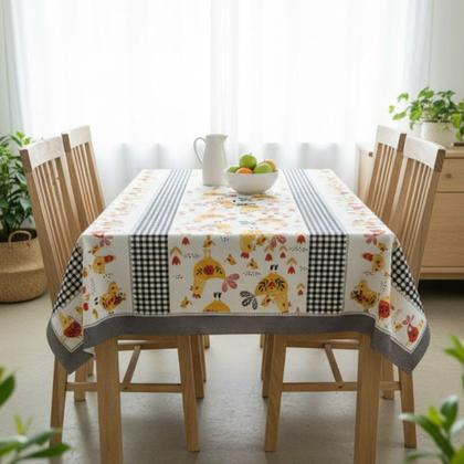 Imagem de Toalha de mesa retangular 4 lugares plástica térmica estampada