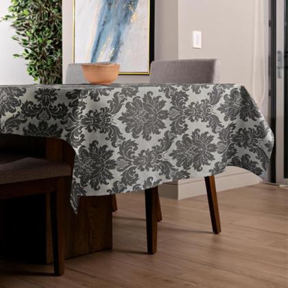 Imagem de Toalha de Mesa Retangular 6 e 8 Lugares Jacquard Medalhão