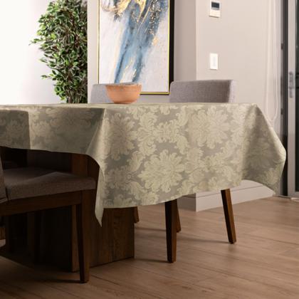Imagem de Toalha de Mesa Retangular 6 e 8 Lugares Jacquard Medalhão