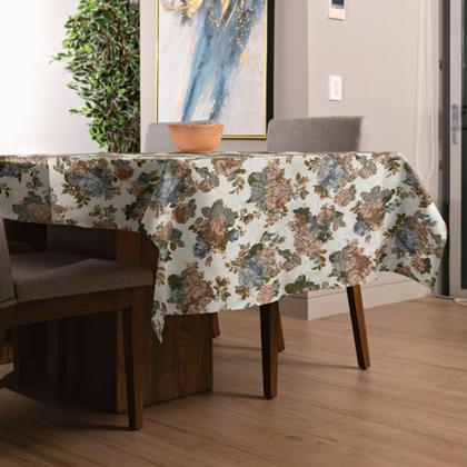 Imagem de Toalha de Mesa Retangular 6 e 8 Lugares Jacquard Medalhão
