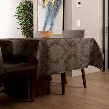 Imagem de Toalha de Mesa Retangular 6 e 8 Lugares Jacquard Medalhão