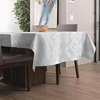 Imagem de Toalha de Mesa Retangular 6 e 8 Lugares Jacquard Medalhão