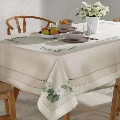 Imagem de Toalha de Mesa Retangular 6 Lugares Dohler Limpa Fácil Botânica
