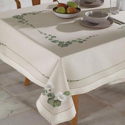 Imagem de Toalha de Mesa Retangular 6 Lugares Dohler Limpa Fácil Botânica