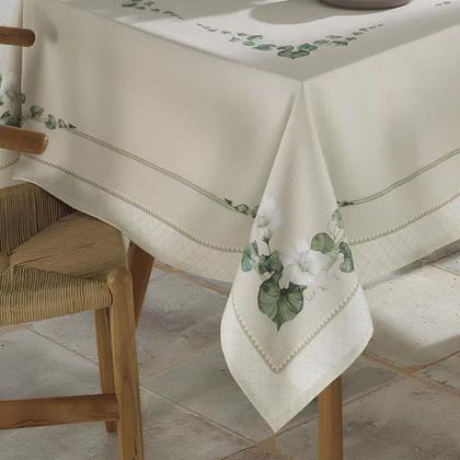 Imagem de Toalha de Mesa Retangular 6 Lugares Dohler Limpa Fácil Botânica