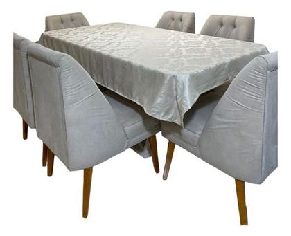 Imagem de Toalha De Mesa Retangular 6 Lugares Mesa Grande Elegante