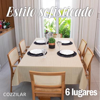 Imagem de Toalha de Mesa Retangular 6 Lugares Texturatta 2,10 x 1,50