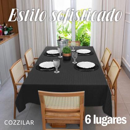 Imagem de Toalha de Mesa Retangular 6 Lugares Texturatta 2,10 x 1,50