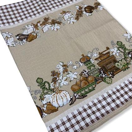 Imagem de Toalha de Mesa Retangular 8 Lugares 2,50 x 1,45cm Tecido Linhão Luxo Algodão