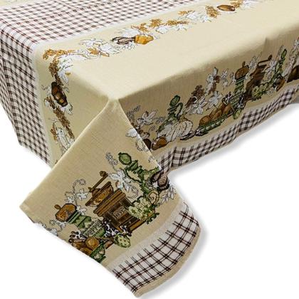 Imagem de Toalha de Mesa Retangular 8 Lugares 2,50 x 1,45cm Tecido Linhão Luxo Algodão