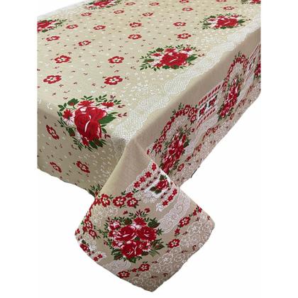 Imagem de Toalha de Mesa Retangular 8 Lugares 2,50 x 1,45cm Tecido Linhão Luxo Algodão