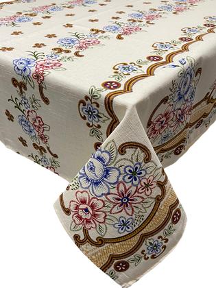 Imagem de Toalha de Mesa Retangular 8 Lugares 2,50 x 1,45cm Tecido Linhão Luxo Algodão